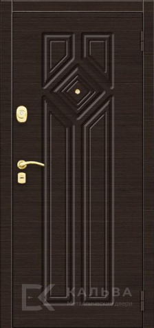 Фото «Металлическая дверь графит филенчатая с внутренней МДФ венге №331»